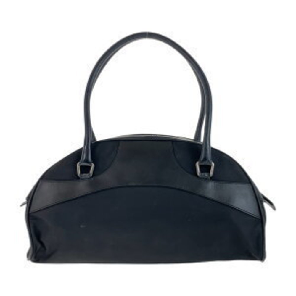 Prada Tessuto Triangular Black Nylon Leather Shou… - image 2